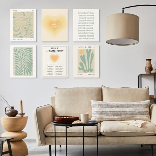 Habseligkeit Sage Green Wall Art Prints, Abstract Matisse Wall Art Exhibition - Image 5