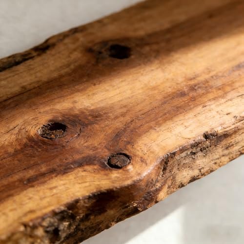 Solid Reclaimed Camphor Wood Corner Floating Shelf*2, Wall Mounted - Image 4