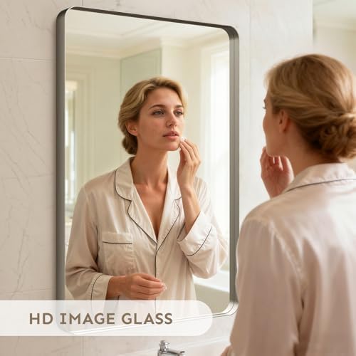 36"x24" Bathroom Vanity Mirror for Wall Aluminum Framed Farmhouse Rectangle - Image 7