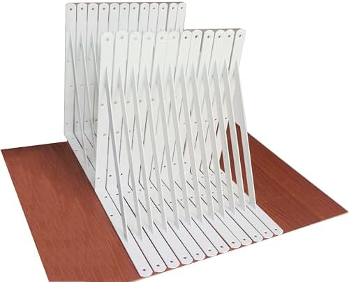 24 Pack L14 x H 10" White Heavy Duty Shelf Brackets by MHMYDZ