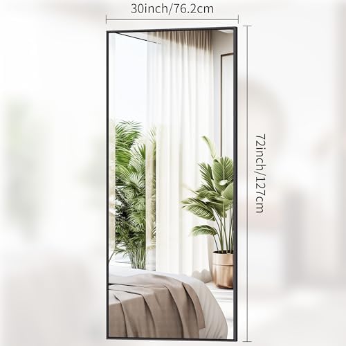 DESBING Black Bathroom Mirror for Wall, 72x30 Inch Rectangle Mirrors - Image 5