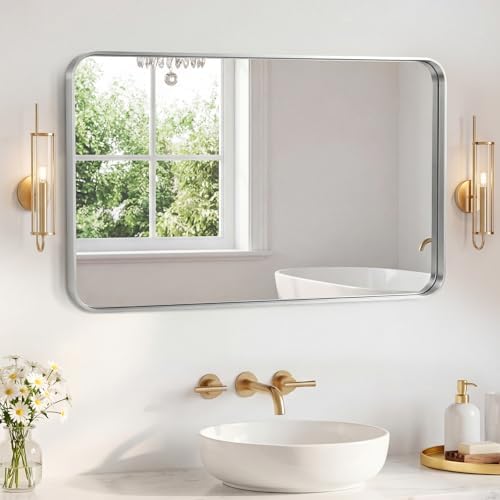 NEWBULIG Bathroom Mirror for Over Sink, 32X48 Inch Wall Vanity Mirror by NEWBULIG
