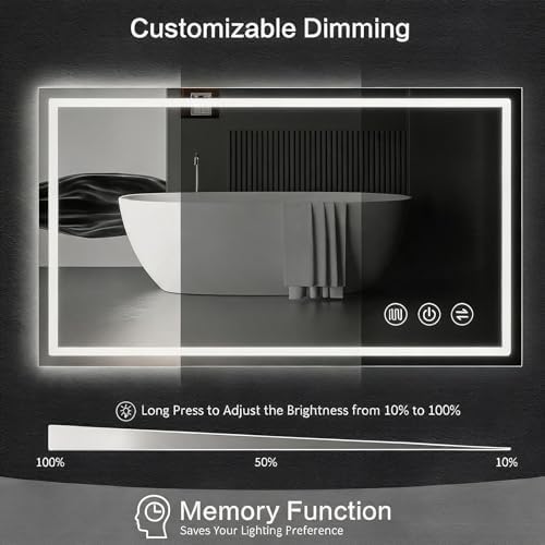 55"x 36" LED Bathroom Mirror - Image 4