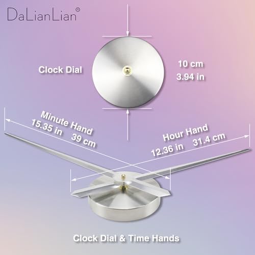 DIY Frameless Wall Clock, Adjustable Up to 52” - Image 5