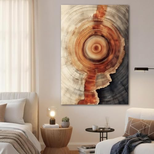 Tree Ring Wall Art Framed, Modern Nature Decor - Image 3