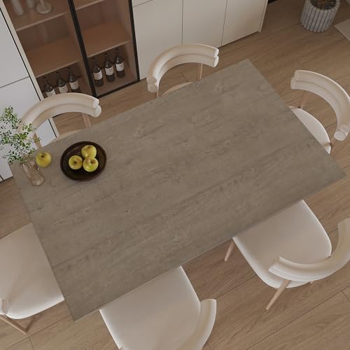 48x354in Extra Wide Light Wood Grain Wallpaper Peel and Stick Grey Oak Texture - Image 5