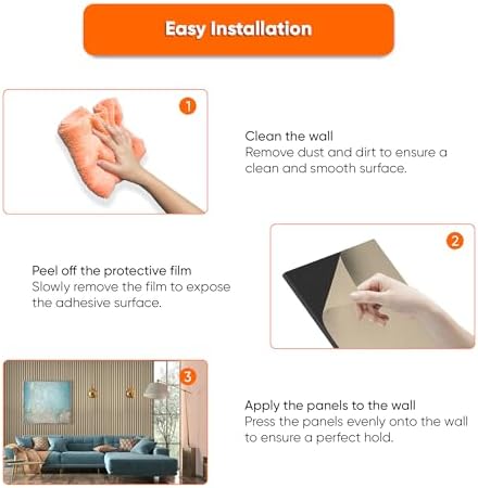 IZODEKOR Self-Adhesive Wall Panels, Acoustic Wood Panels, 3D Peel and Stick - Image 6