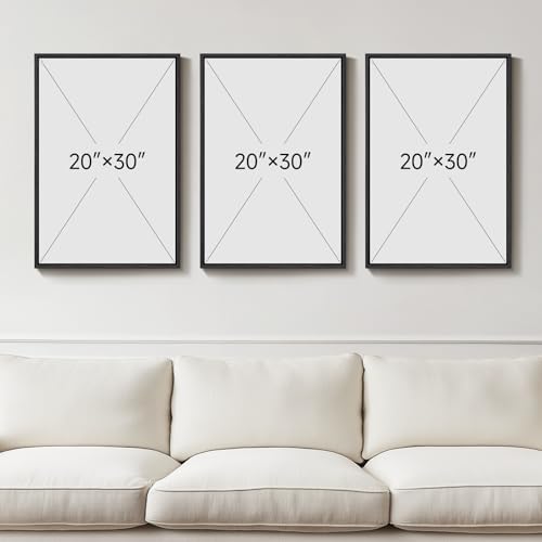 Large Framed Modern Neutral Abstract Wall Art, Total 60x30 In - Image 3
