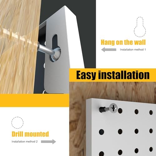 Spampur Peg Board, 6 Pack Metal Pegboard Panels - Image 5