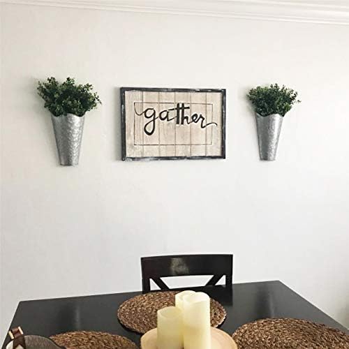 Mkono Metal Wall Planter, Hanging Vase - Image 2