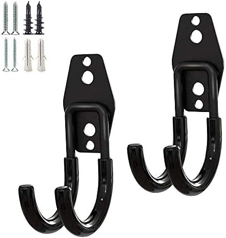 GeeWatom 2 Pack Garage Storage Utility Hooks，Garage Garden Tool Organizer，Steel by GeeWatom