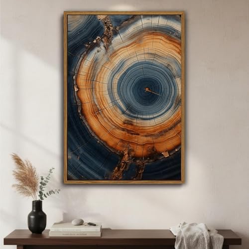 Tree Ring Wall Art Framed, Modern Nature Decor - Image 3