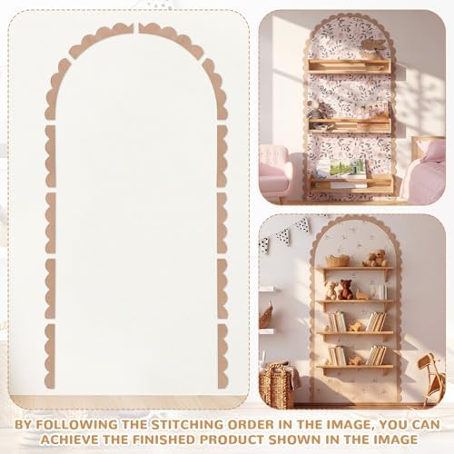 Novabright Unfinished Wood Arch Trim, 72 x 36 Inch - Image 4