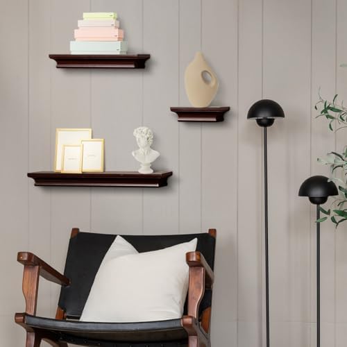 AHDECOR Modern Storage Floating Shelves, Espresso Brown - Image 5