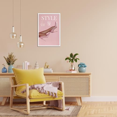 Trendy Pink Heels Poster High Heel News Headline Canvas Wall Art I Am A Style - Image 4