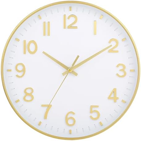 HZDHCLH 8 Inch Wall Clock Battery Operated Silent Non Ticking White Modern by HZDHCLH