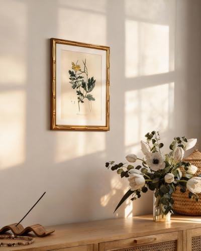InSimSea Gold Bamboo Framed Wall Art, Kitchen Herbs Botanical Prints - Image 6