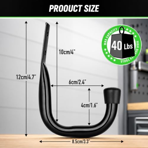 24-piece Heavy Duty Garage Storage Hooks, Bike Hooks - Image 2