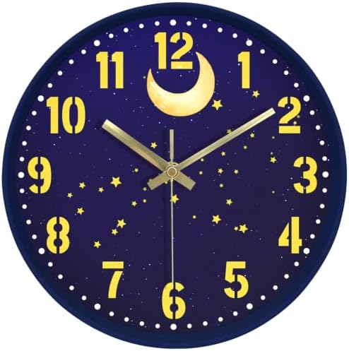 12" Analog Wall Clock, Silent Battery Operated Clock by MABPEDO