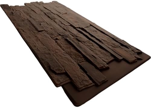 EverStone Acadia Ledge Faux Stone Panel, Weathered Brown Color - Image 6