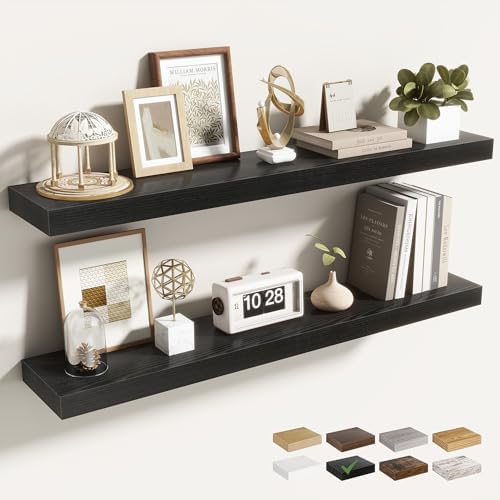 Acovy 36 Inch Floating Shelves for Wall 2 Pack, Wall Mounted Floating Shelf by Acovy