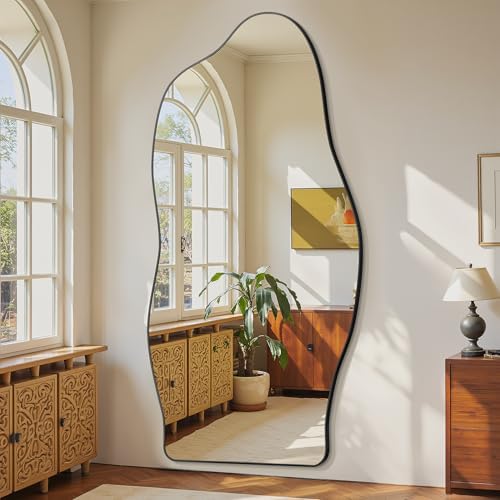 Antok Irregular Full Length Mirror, Standing Hanging Leaning Irregular Mirrors - Image 3