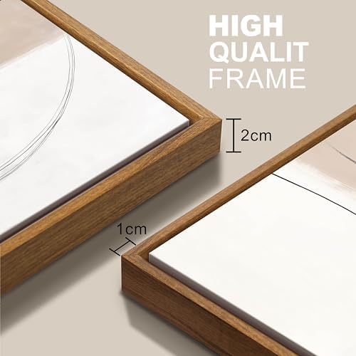 3 Pcs Framed Neutral Abstract Canvas Wall Art Prints Modern Decor 16"x24" - Image 6