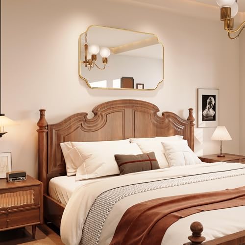 Kelly Miller 30"x48" Gold Foil Scalloped Decorative Wall Mirror - Image 4