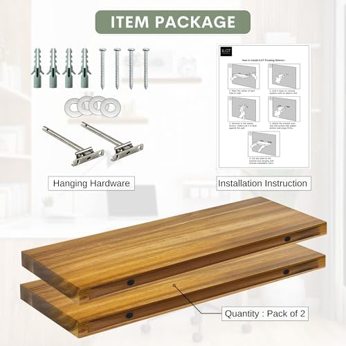 Teak Wood Floating Shelves Perfect - Image 6