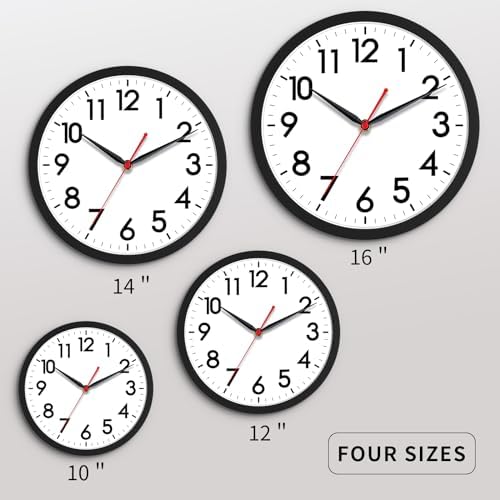 AKCISOT 10 Inch Wall Clock, Silent Battery Operated Analog Clock - Image 3