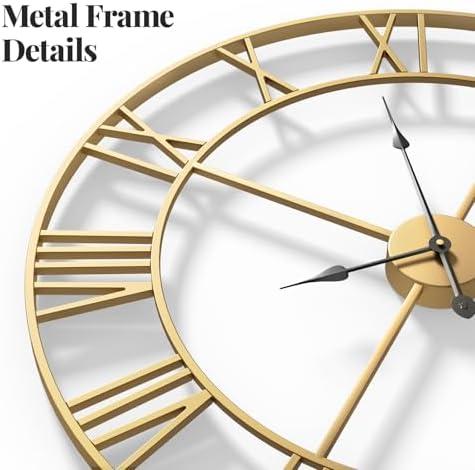 Cuspin Large Gold Wall Clock 36 Inch Decorative Wall Clocks - Image 4