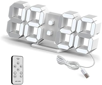 Deeyaple LED Clock, 3D Digital Wall & Desk Alarm Clock by Deeyaple