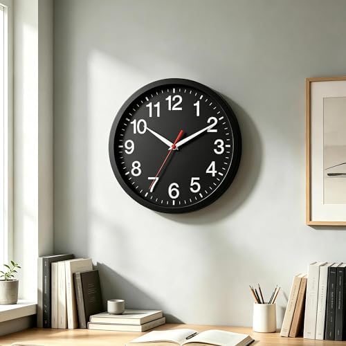 Rohioue Wall Clock Analog 8 Inch Battery Operated Silent Clock - Image 2