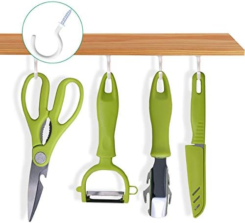 yuntop 12 Pack Vinyl Coated Ceiling Hooks, Screw-in Mug Hooks - Image 4