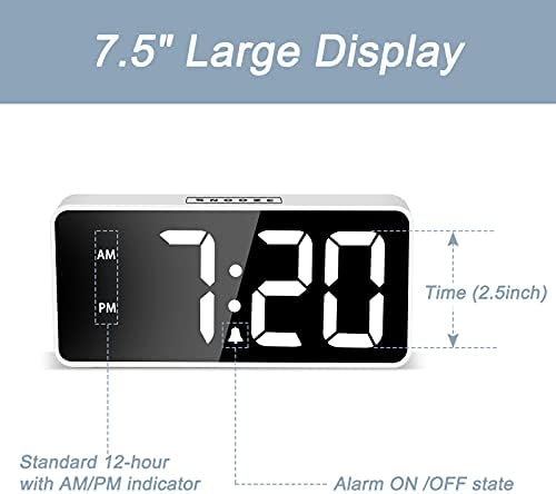 Welgo 7.5 Inch Huge Digital Alarm Clock - Image 2