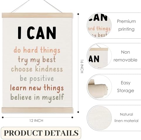 Koesus Inspirational Classroom Wall Art Poster Hanger Frame 12x16 Inch Set of 3 - Image 6