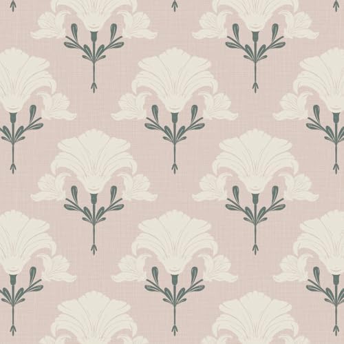 EeeComing Dainty Floral Peel and Stick Wallpaper Boho Pink Contact Paper by EeeComing