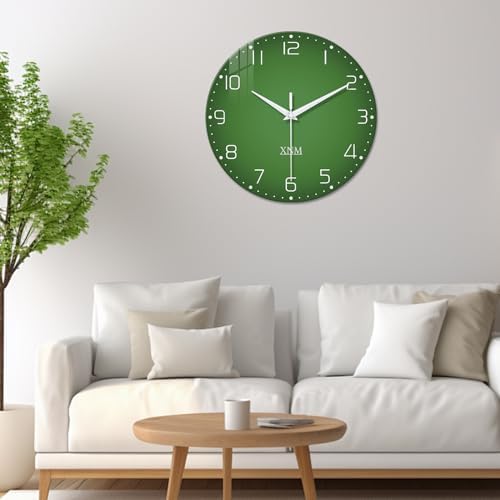 XNM Green Glass Wall Clocks Battery Operated16 Inches or Larger - Image 6