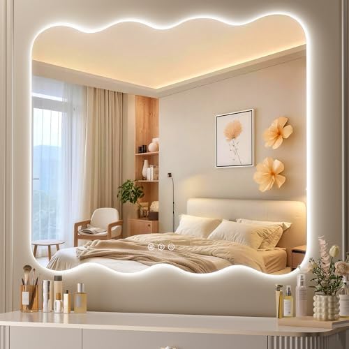 Hasipu 36"x36" Wavy Mirror by Whatssuitableisthebest