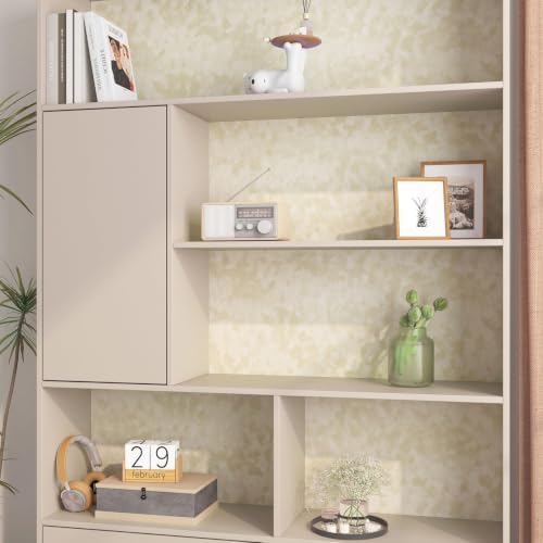 Stickyart Beige Velvet Wallpaper Peel and Stick Felt Cream Contact Paper - Image 3