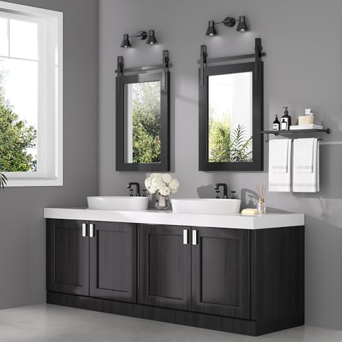 Hasipu Farmhouse Bathroom Mirror - Image 4