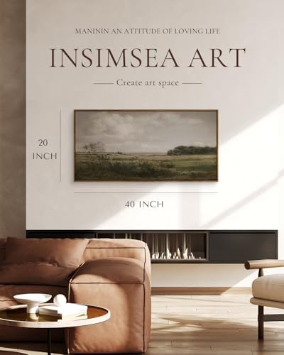 InSimSea Extra Large Framed Vintage Wall Art, Rustic Landscape - Image 3