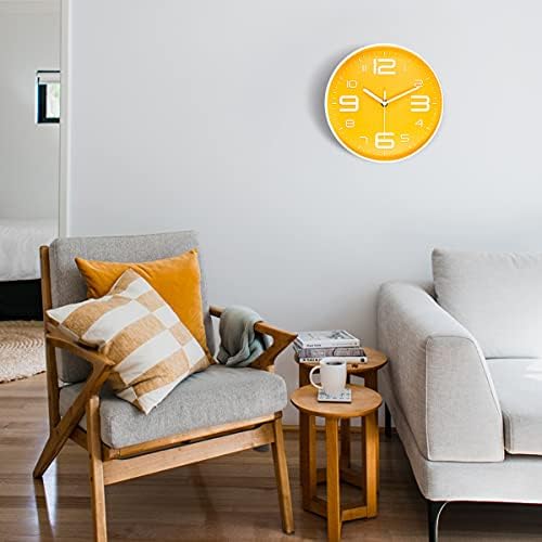 45MinST 10 Inch 3D Number Dial Face Modern Wall Clock, Silent Non-Ticking Round - Image 6
