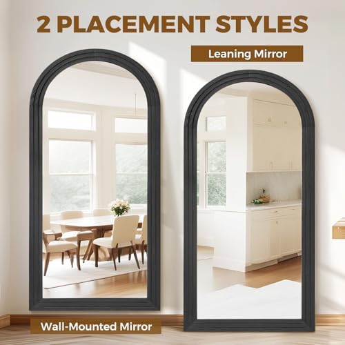71x32 Arched Full Length Mirror, Solid Wood 3 Layer Frame - Image 5