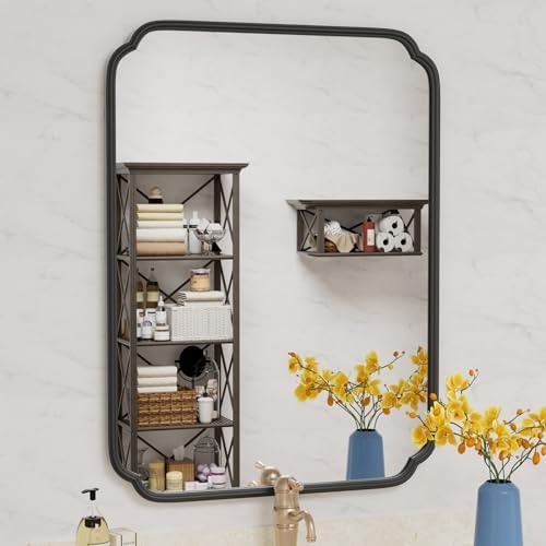 Ferytange Matte Black Bathroom Vanity Mirror by FerytangeHome