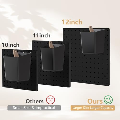 FZK Modular Plastic Pegboard Wall Organizer Kit, 4 Panels - Image 3