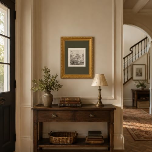 Ymsagrs Gold Frame Vintage Landscape Sketch Canvas Wall Art - Image 7