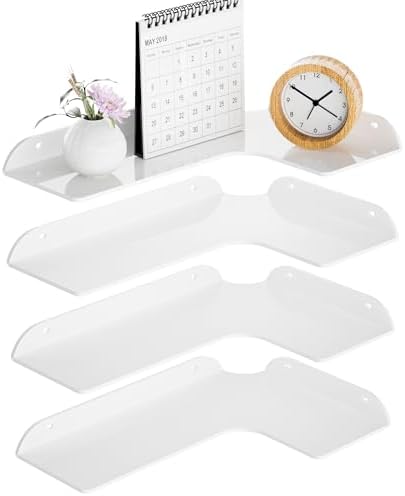 Sezanrpt 8x11.8 Inch Corner Shelf Wall Mount Set of 4, Wall Organizer Shelf by Sezanrpt