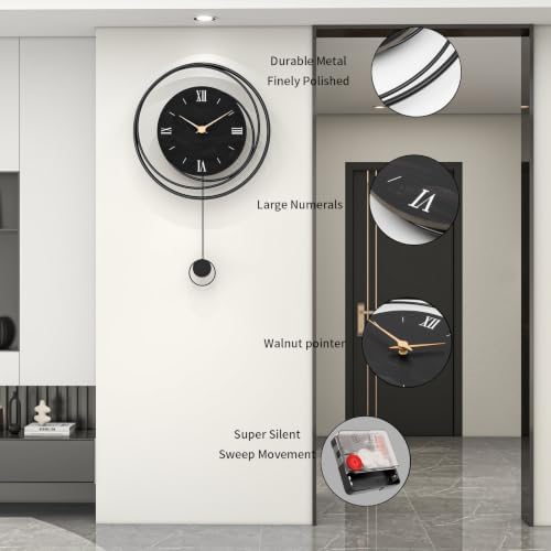 Big Modern Decorative Pendulum Wall Clock - Image 6