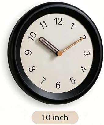 Mosewa 10" Wall Clock Silent Non-Ticking Battery Operated Wood Minimalist - Image 7